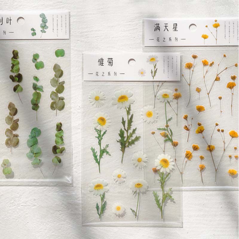 

[SCRIBBLE_ID] Stiker PET FLOWER Sticker Decor Planner DIY Scrapbook Bunga Stiker Dekor Jurnal S0010