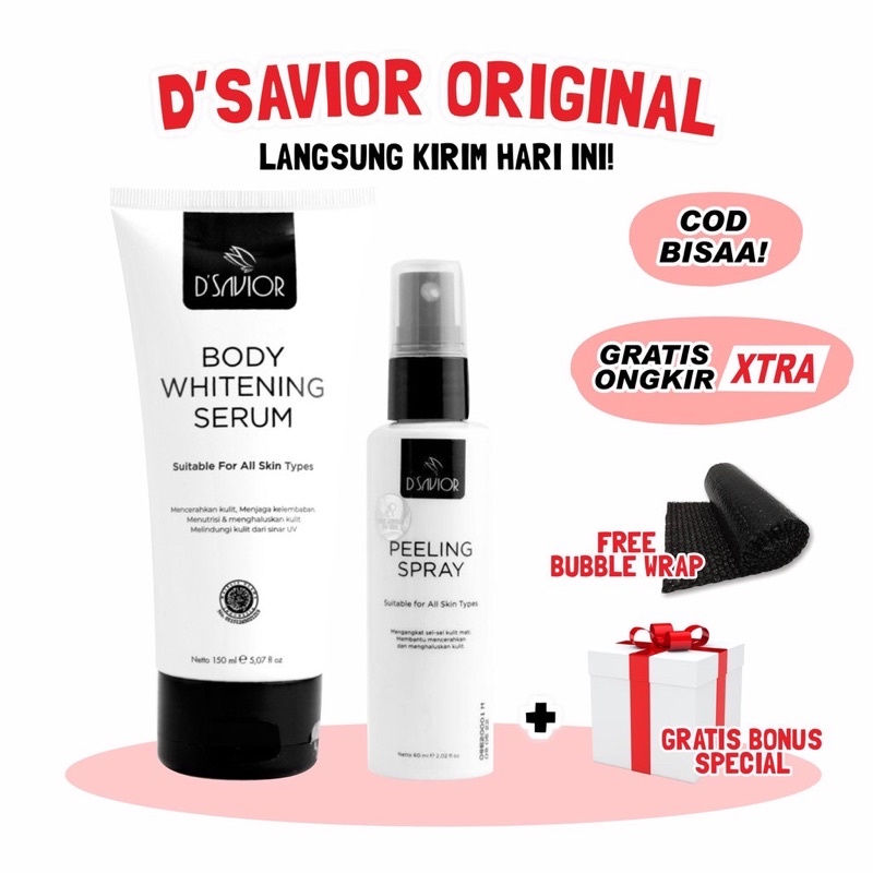 Dsavior Whitening Body Serum Peeling Spray Original Bpom