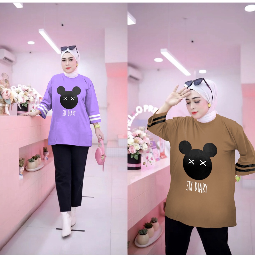 GR ATASAN BASIC OVERSIZE KOREAN TOP KAOS JUMBO LD 135 TUNIK BABYTERRY SR326