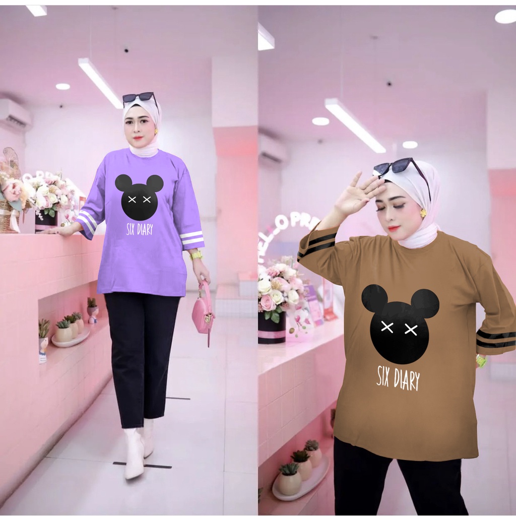 GR ATASAN BASIC OVERSIZE KOREAN TOP KAOS JUMBO LD 135 TUNIK BABYTERRY SR326