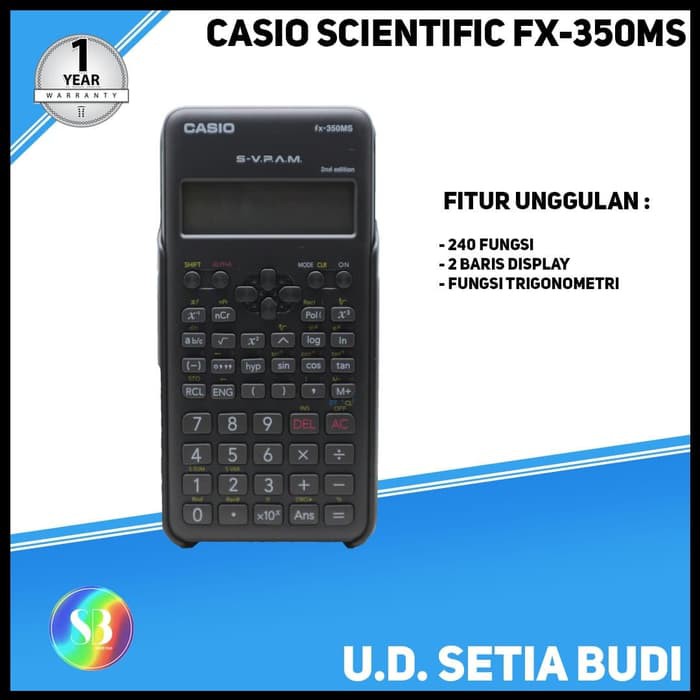 

Terbaru Kalkulator CASIO fx-350MS Baru dan Asli Eksklusif