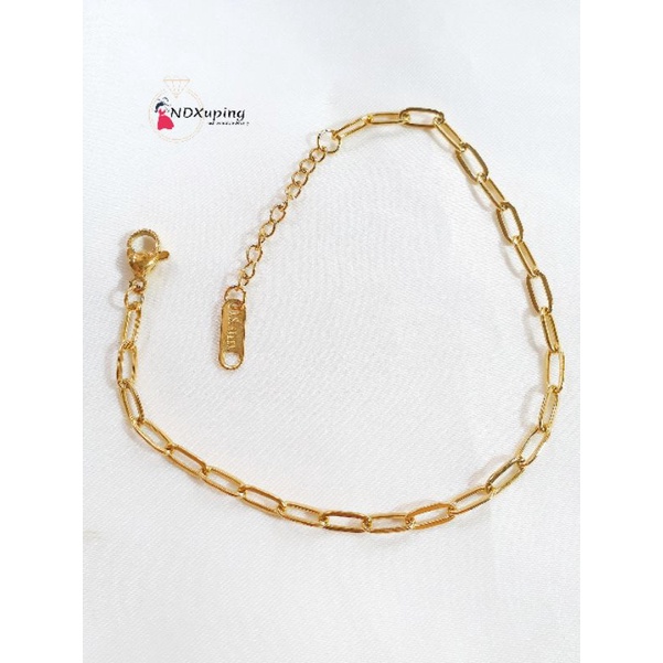 Gelang Rantai Tipis Titanium Wanita Simple Dan Cantik Anti Karat N13022203