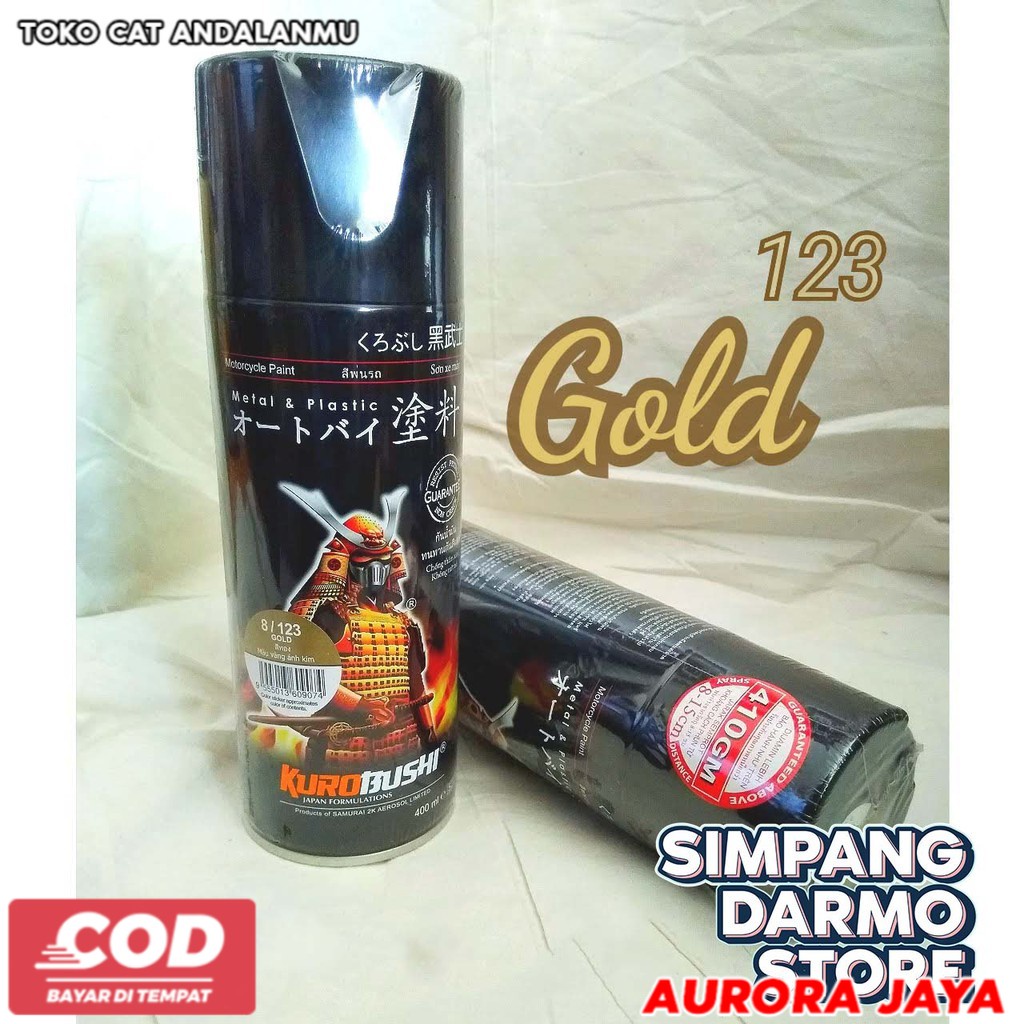 Pilox Pylox Samurai Gold 123 Emas Mas Gol Cat Mobil Motor Tahan Bensin Samurey Paint Pilok - Toko Ca
