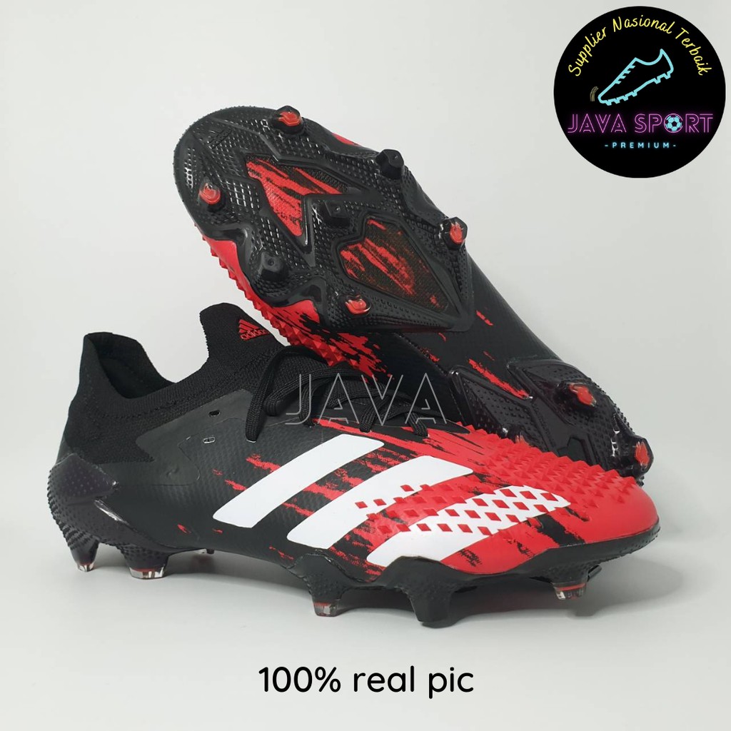 SEPATU BOLA ADIDAS PREDATOR MUTATOR 20.1 CORE BLACK WHITE ACTIVE RED