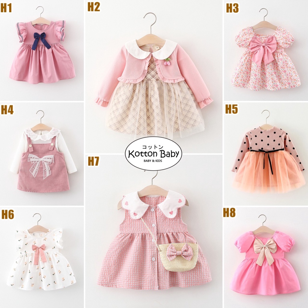 6-36bln DRESS ANAK [KUALITAS IMPOR] GAUN BAYI ELEGAN PESTA ANAK BAYI PEREMPUAN H Catalog L