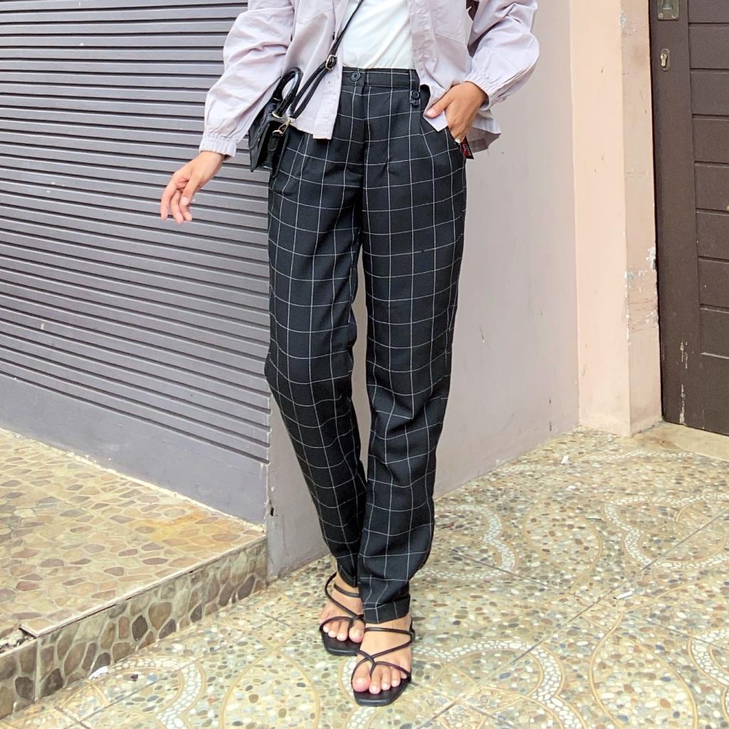 HANAKO 06 | Tartan Pants | Baggy Pants | Celana Tartan | celana kotak wanita