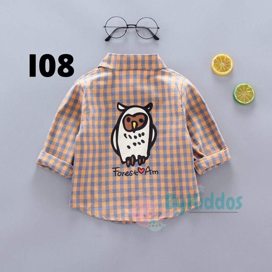 ByKiddos - Kemeja Import Anak Laki Laki Motif Lengan Panjang Bahan Adem High Quality Fashion / Kemeja Import Bayi Part 2