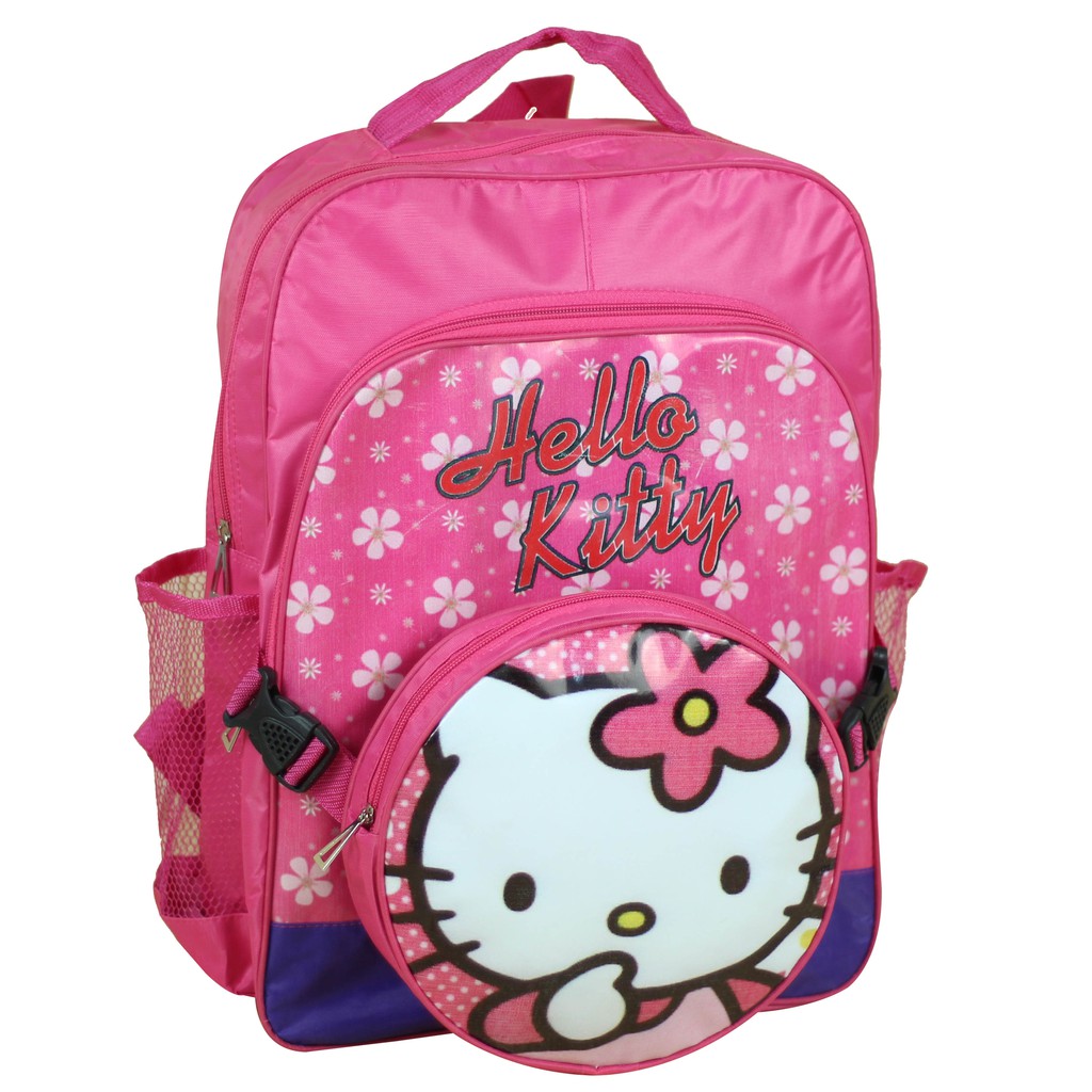 Tas Ransel Anak Sekolah Piknik Keren 2in1 Hello Kitty Pink Imut Kuat