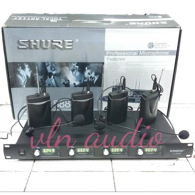 Mic microphone wireless SHURE U 8888   U8888  4BH HEADSET