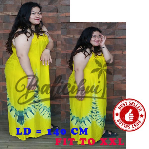 Balicihui Daster Jumbo Panjang Bali Tiedye Daster Jumbo Pelangi Fit To XXL Daster Jumbo Wanita