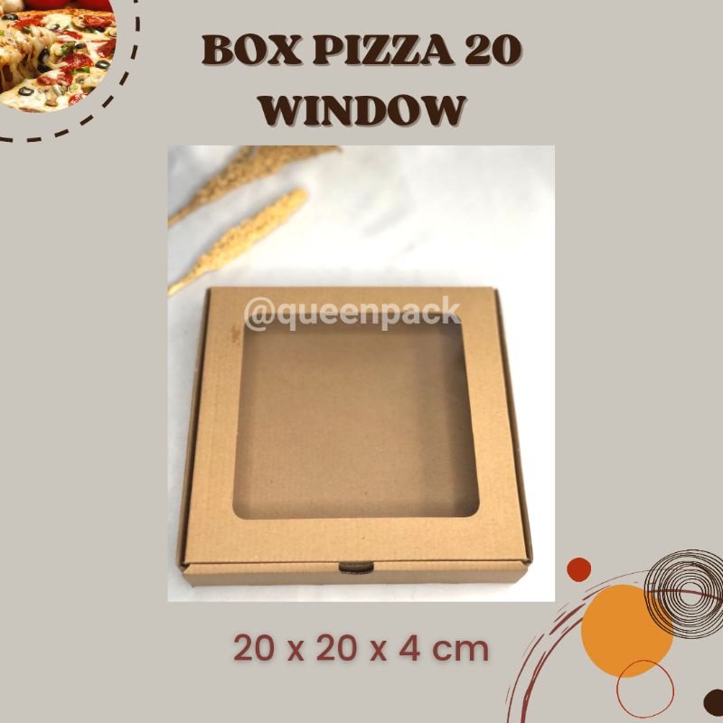 

KARDUS/BOX EFFLUTE PIZZA MIKA 20 20 4 CM BOX KEMASAN PACKAGING.