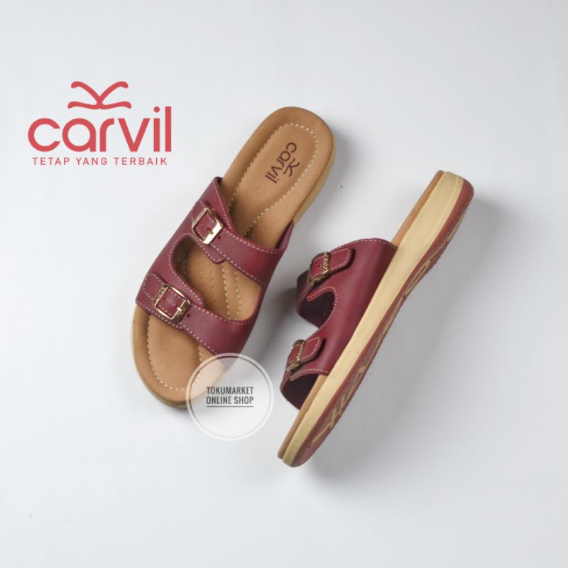 Sandal CARVIL Wanita Terbaru Original Asli Sendal Wanita Carvil  Selop