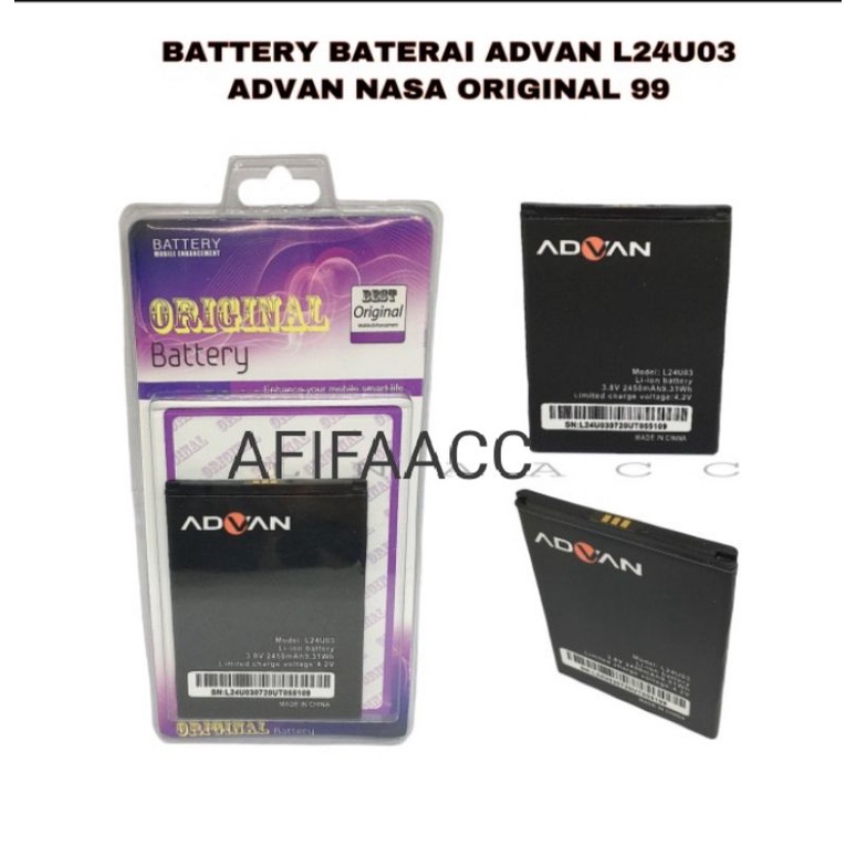 BATERAI HP ADVAN NASA 5202 L24U03 HITAM ORIGINAL 99%
