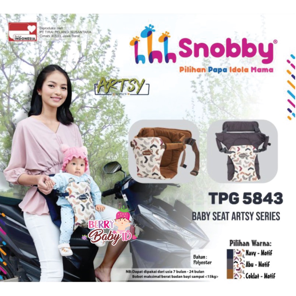 Snobby Baby Seat - Dudukan Bayi Sabuk Boncengan Tempat Duduk di Motor Berry Mart