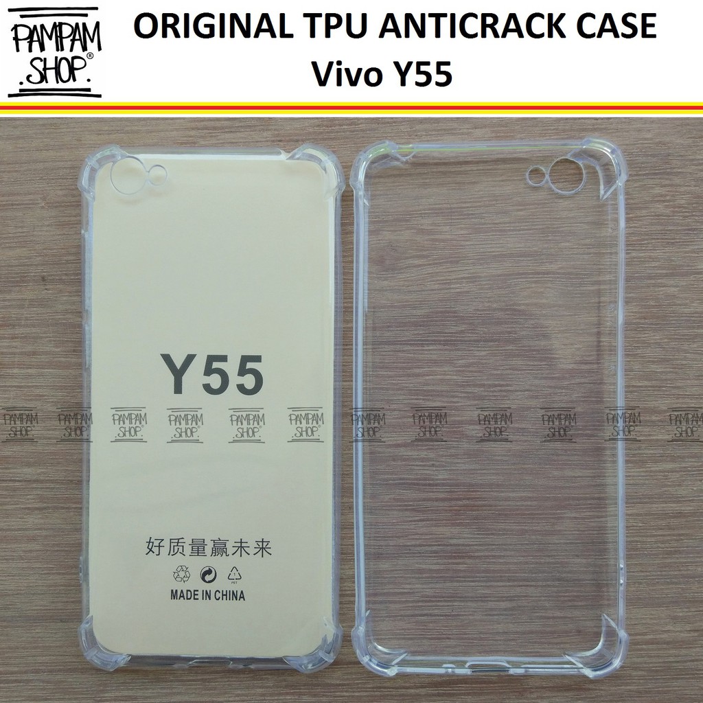 Case TPU Anti Crack Vivo Y55 Y 55 Fuze Ultrathin Anti Pecah Benturan Anticrack Ultra Thin Transparan