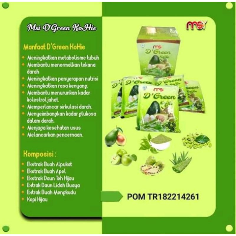Harga Member D'Green Kohie MSI ORIGINAL GARANSI UANG KEMBALI