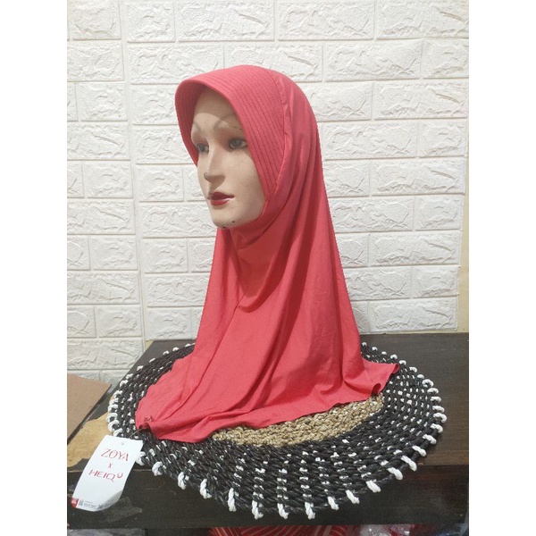 Hijab instan Bergo zoya marsha HB&HL HEIQ-Coral HB heiq