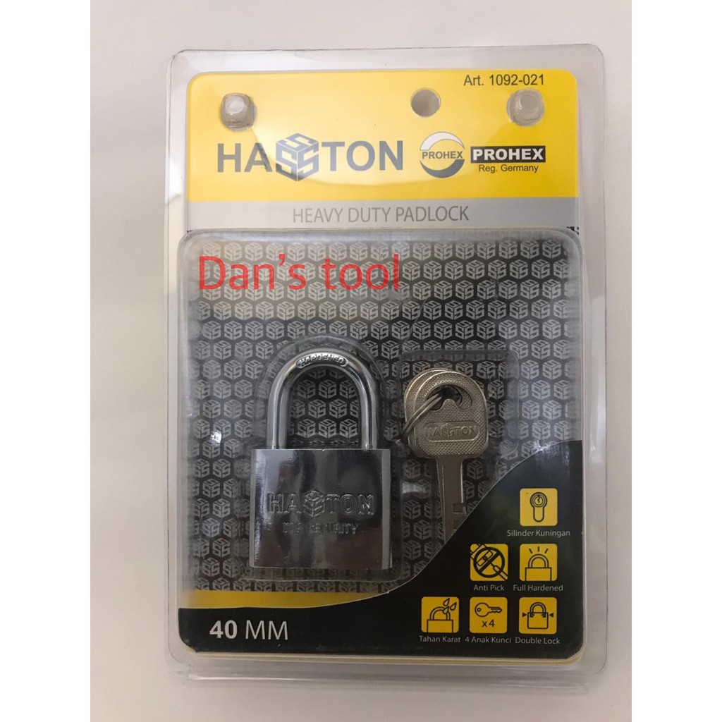 Gembok Model Pelor / Gembok Pintu HASSTON 40 mm Chrome Pendek