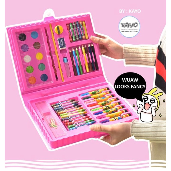 

68 Pensil warna,set Crayon Set,spidol warna set Alat lukis, cat air