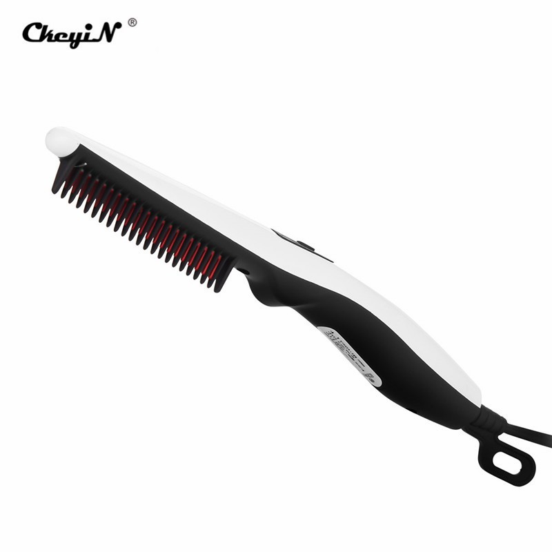 

CkeyiN Electric Beard and Hair Straightening Brush Sisir Alat Styling Rambut Cepat