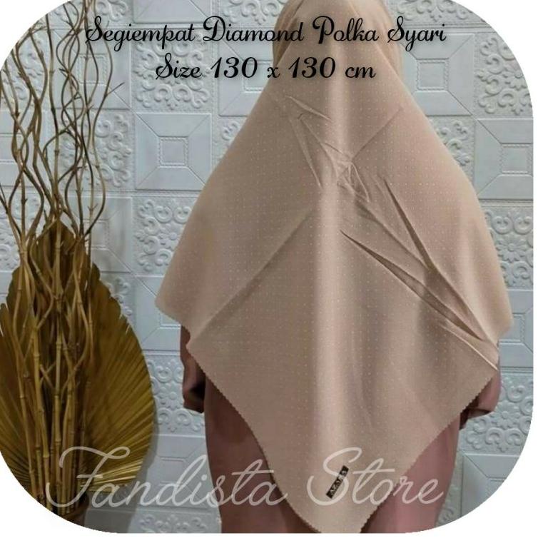 NRJ.02Jl22ι– SEGI EMPAT SYAR'I MOTIF DIAMOND POLKA SYARI AZARA