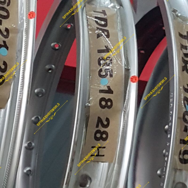 VELG TDR WS 185 RING 18 , 28 HOLE SILVER ORIGINAL