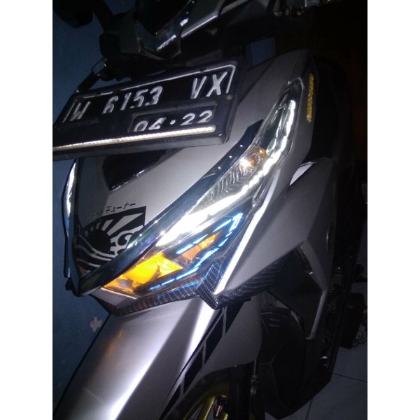 headlamp reflektor depan vario 125 150 custom alis sein running