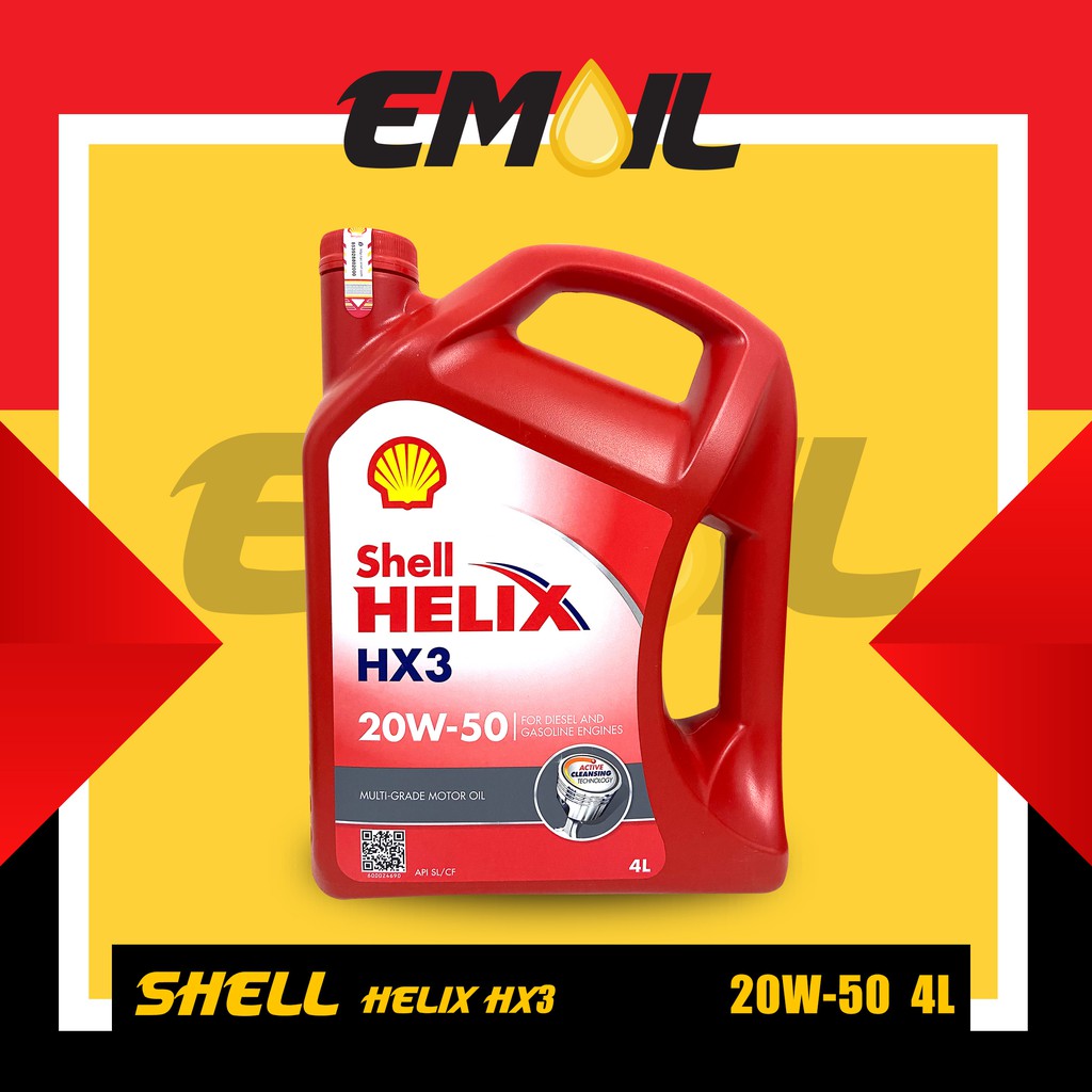 OLI SHELL HELIX HX3 SAE 20W-50 API SL/CF GALON 4 liter