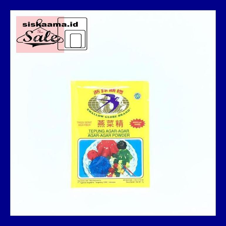 

A40D0Yh Agar Agar Swallow Globe Asli Putih Plain - Satuan D50Tr40V