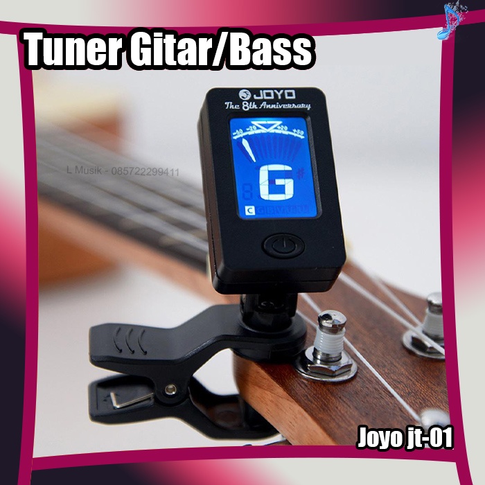 Tuner Joyo JT-01 dan JT-07 Chromatic Clip Layar - TUNER UNTUK GITAR AKUSTIK,GITAR ELEKTRIK,BASS,BIOLA