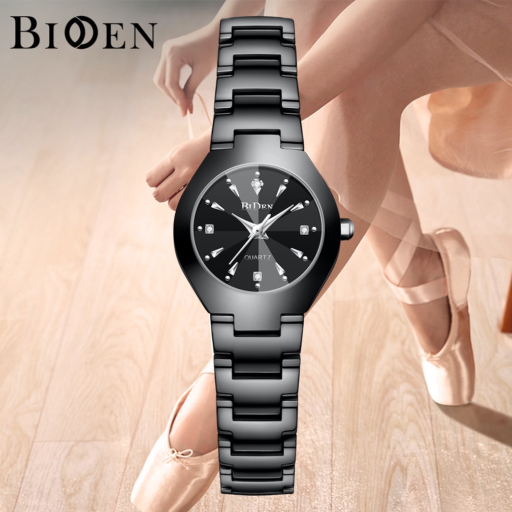 BIDEN Jam Tangan Wanita Rantai Tahan Air Fashion Elegan Quartz Analog Jam Tangan Cewek