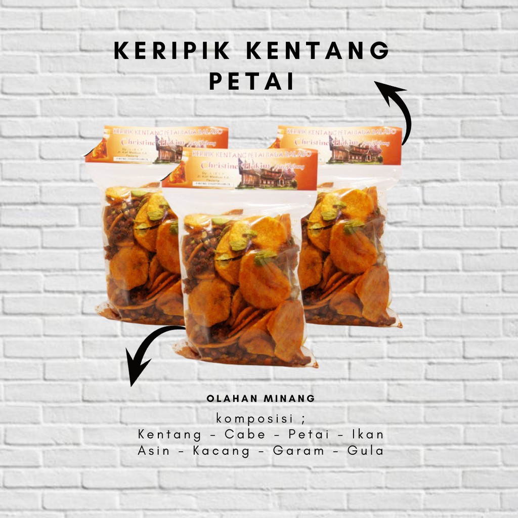 

Keripik Kentang Petai - Cemilan -Makanan Ringan Asli Padang