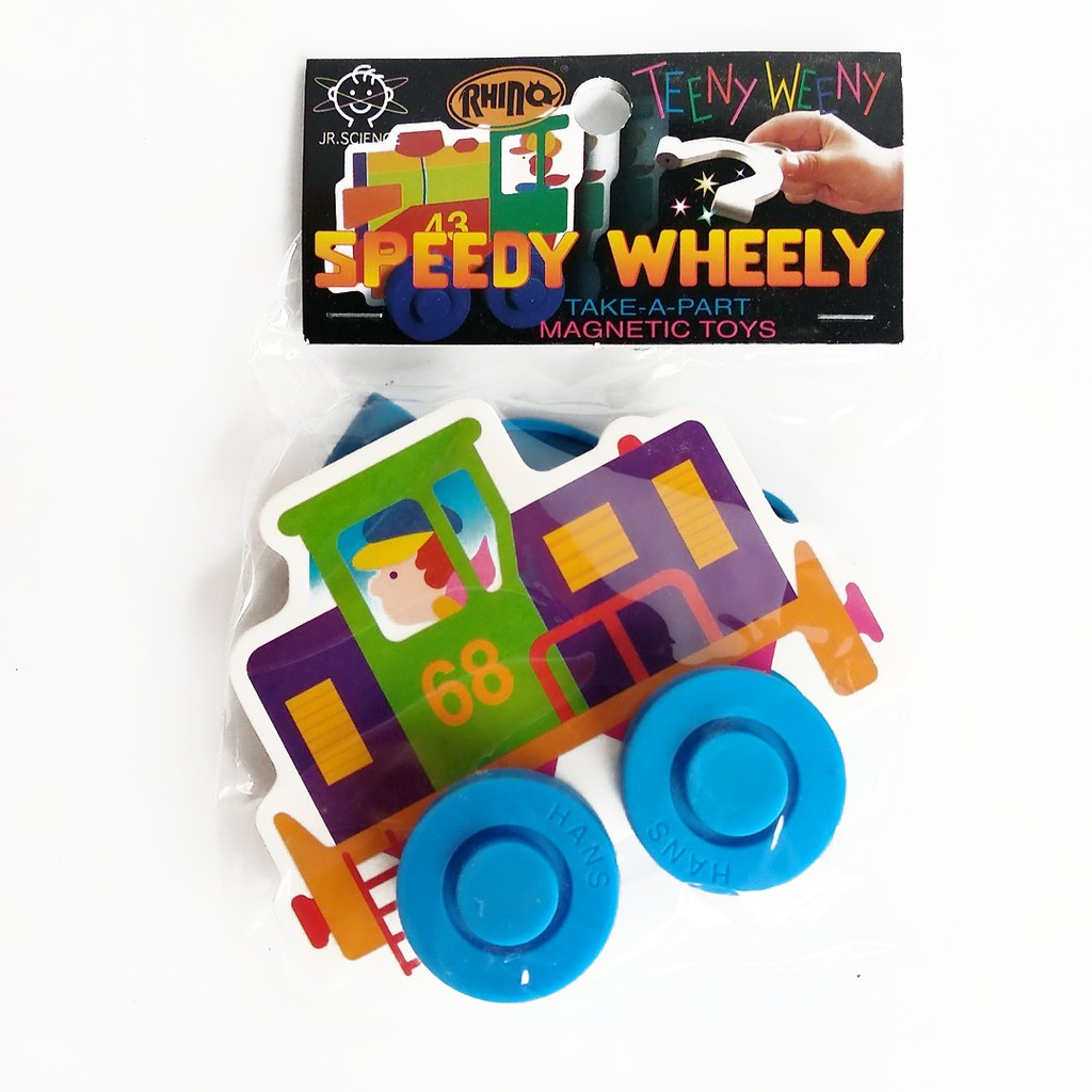 Rhino Speedy Wheely Mainan Edukasi Magnet Kendaraan Magnetic Toys