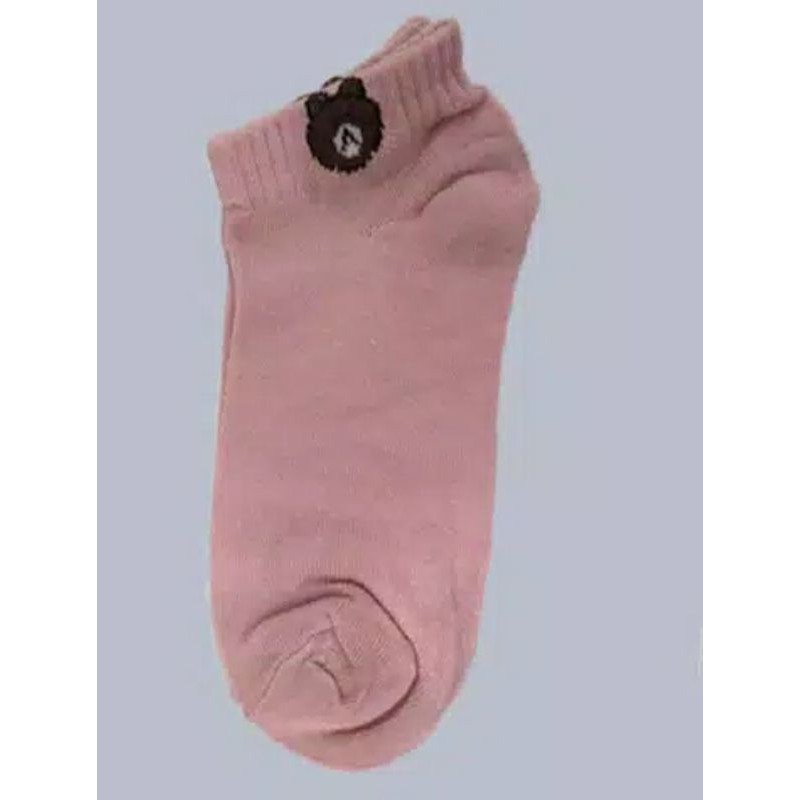 kaos kaki motif beruang pendek mata kaki wanita dewasa / kaos kaki angkle motif bear murah-Pink baby