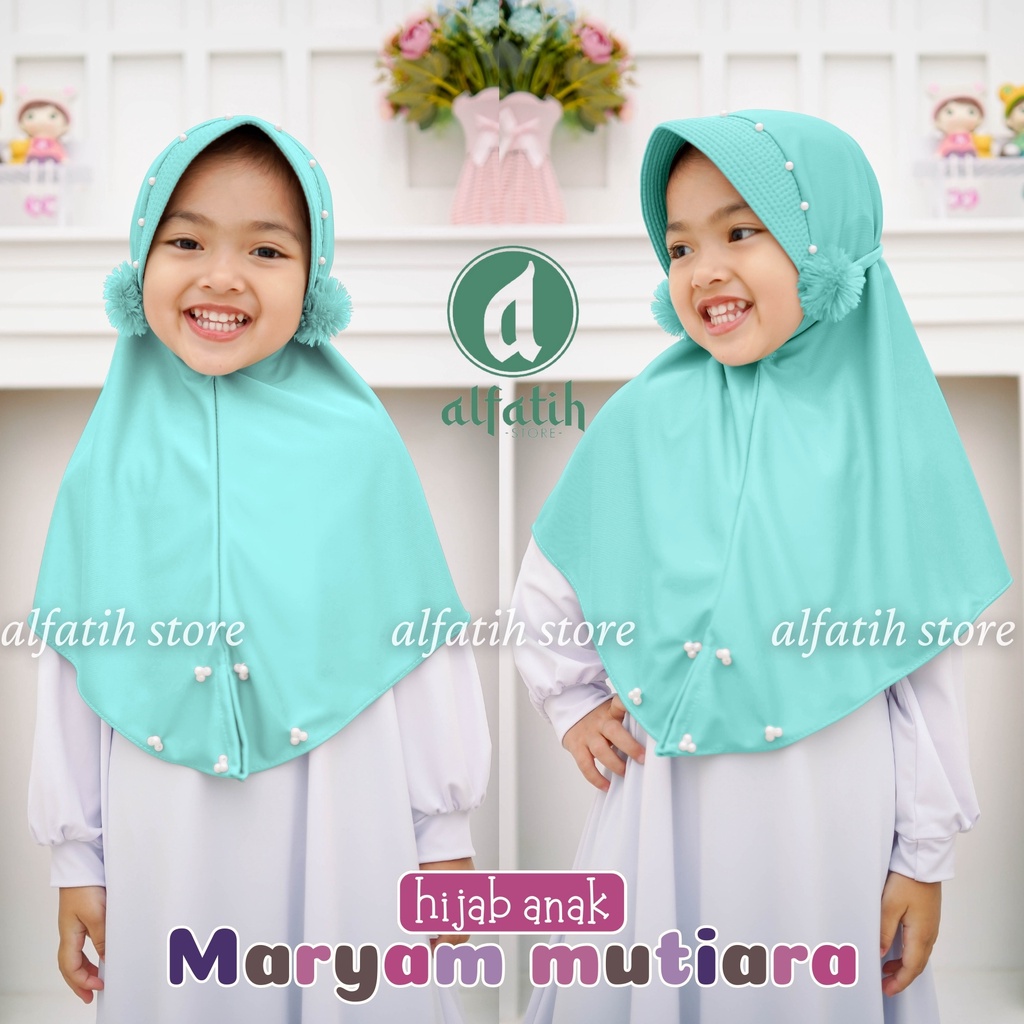 JILBAB ANAK TK - SD MARYAM MUTIARA / MUTIARA REMPEL / JILBAB ANAK USIA 4-7 TAHUN / PAKAIAN MUSLIMANAK PEREMPUAN / KERUDUNG ANAK TK / HIJAB ANAK TK-SD KHIMAR ANAK