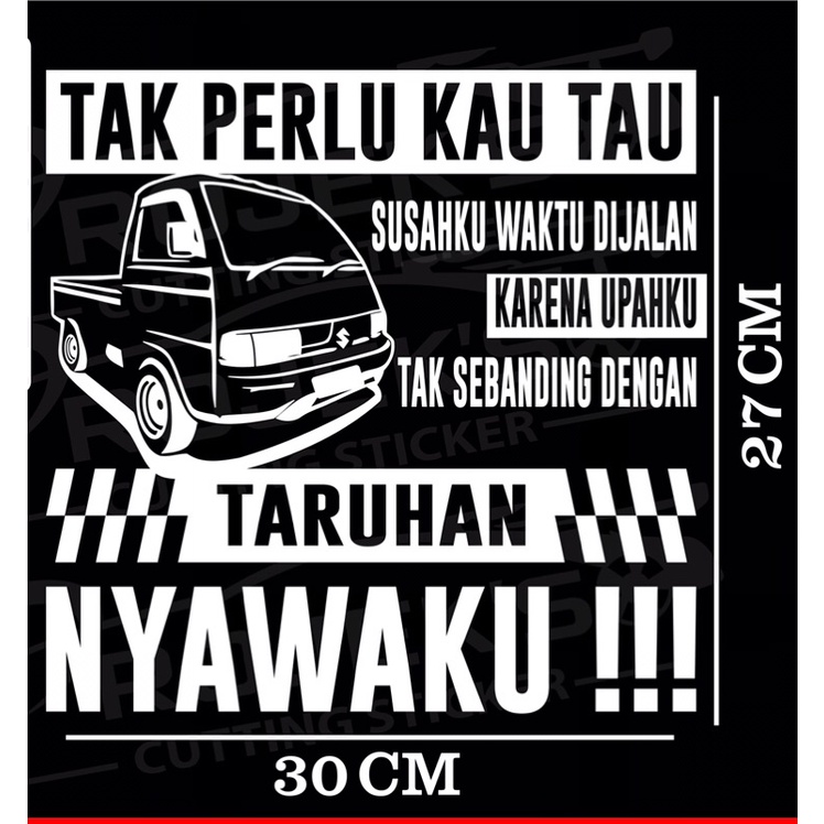 sticker kata kata lucu mobil truk sticker cutting kata lucu termurah