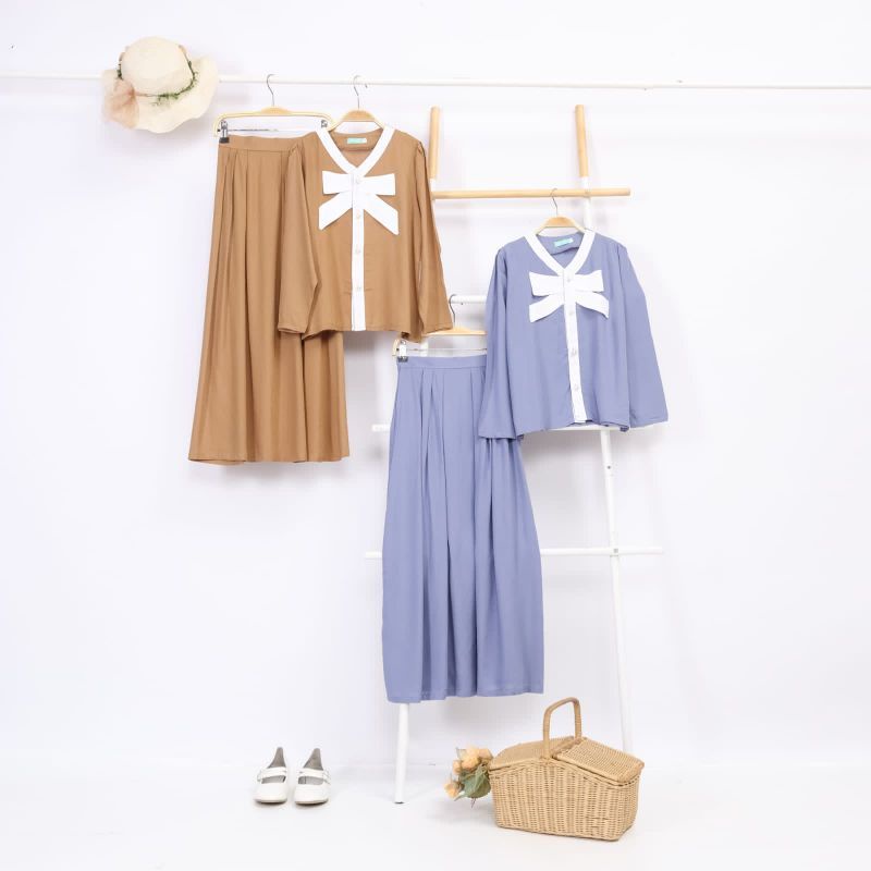 DAISY TEEN SET set by Aeraaqu setelan daisy set untuk anak usia 10 tahun sampai dewasa nabLfashion polty aeraaqu