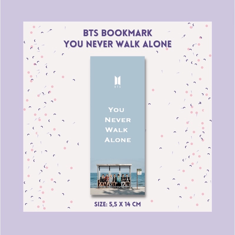 

BTS Bookmark You Never Walk Alone | Pembatas Buku YNWA