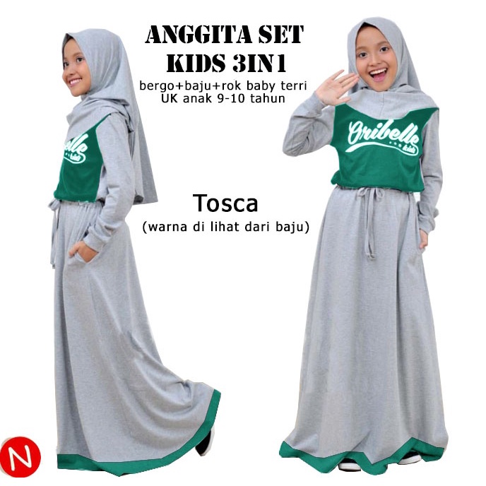 CTN Baju setelan ANGGITA anak 3in1 best seller