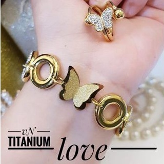 Titanium gelang cincin wanita s77