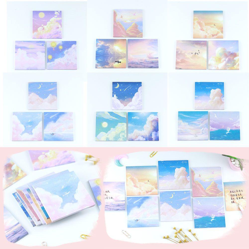 Preva Memo Pad Pemandangan INS Styles Scrapbooking Perlengkapan Kantor &amp; Sekolah Daun Longgar Notepad