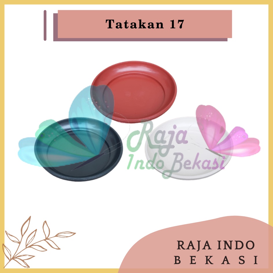 Alas Pot 17 Cm Hitam Putih Merah Bata Coklat Terakota Tatakan Pot 17 Cm Putih Merah Bata Hitam Alas Mawar Tray Gbl Eco - Tatakan Pot Bunga Tawon Putih