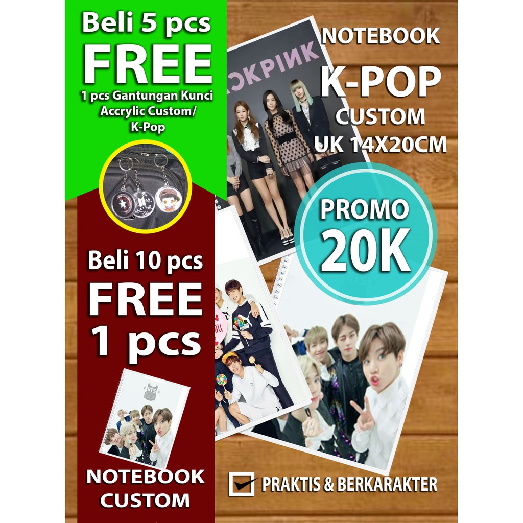 

Note book Custom Spiral / Notebook Kpop / Buku Diary isi 80