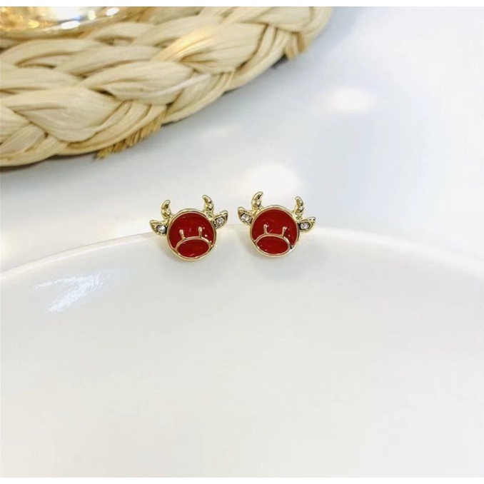 Anting s925 sterling silver hypoallergenic Gaya Korea Untuk Wanita-EJ733