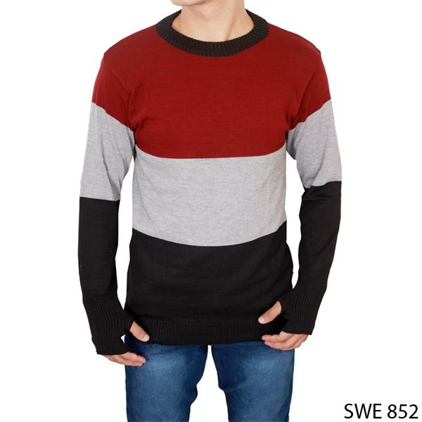 Sweater Pria Modern Rajut Hitam – SWE 852