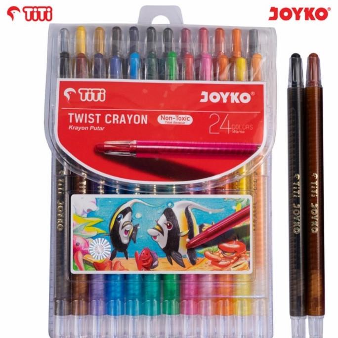 

(BISA COD) Twist Crayon Krayon Putar Joyko TiTi TWCR-24S 24 Warna Colors BOOM SALE Kode 264