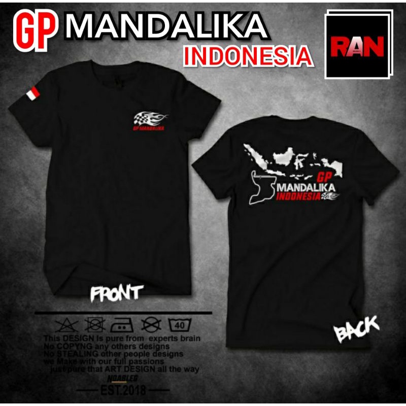 T-shirt Baju Kaos Gp MANDALIKA Indonesia l Kaos Sirkuit Mandalika Lombok Indonesia l Kaos MotoGP 202