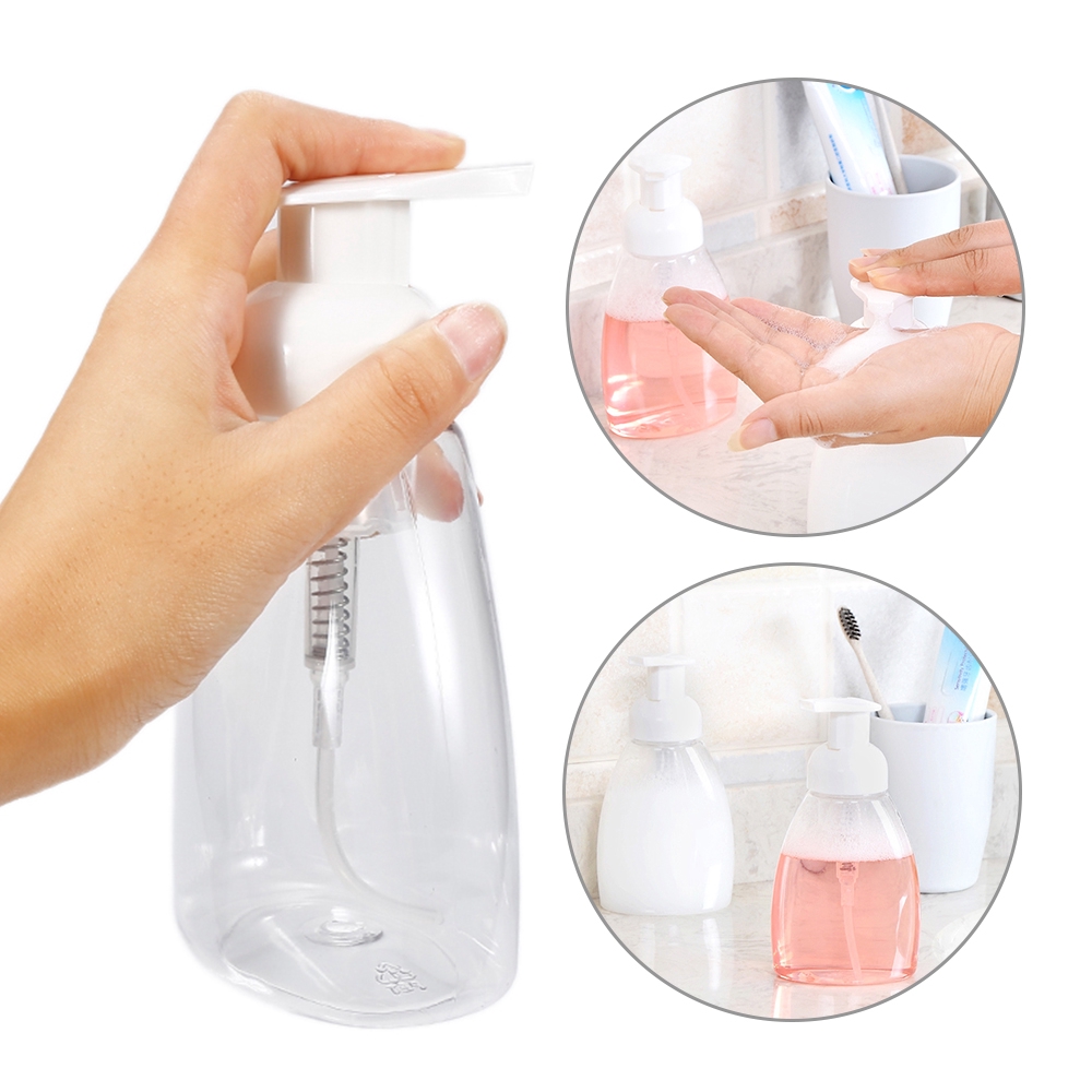 Wholesale 300ml Clear Foam Pump Bottle / Bathroom Soap Foaming Bottles / Household Blister bottle / Shampoo Lotion Holder