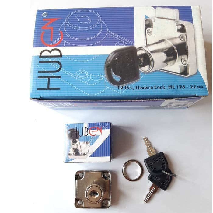 Kunci Laci Huben 22mm HL 138-22 / Kunci Lemari Drawer Lock