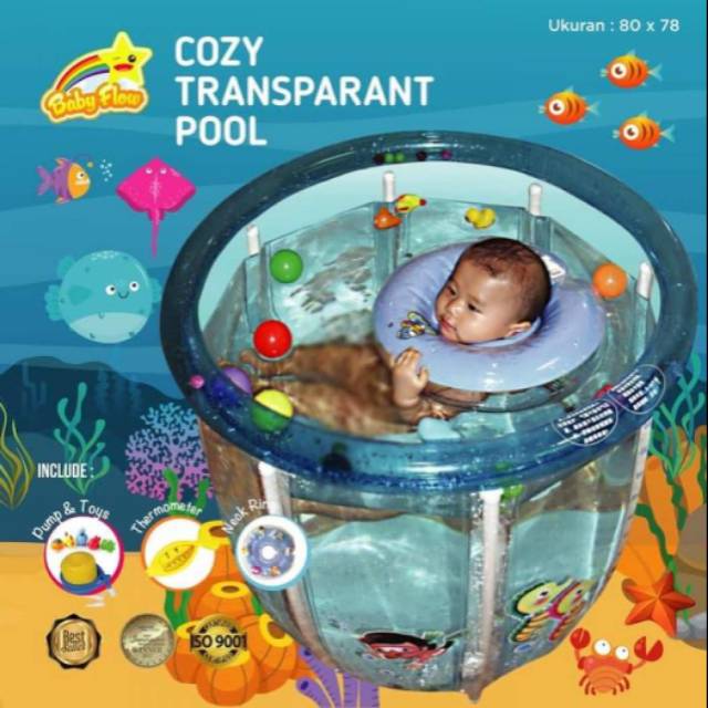 Kolam spa baby flow transparan/kolam renang bayi berkualitas